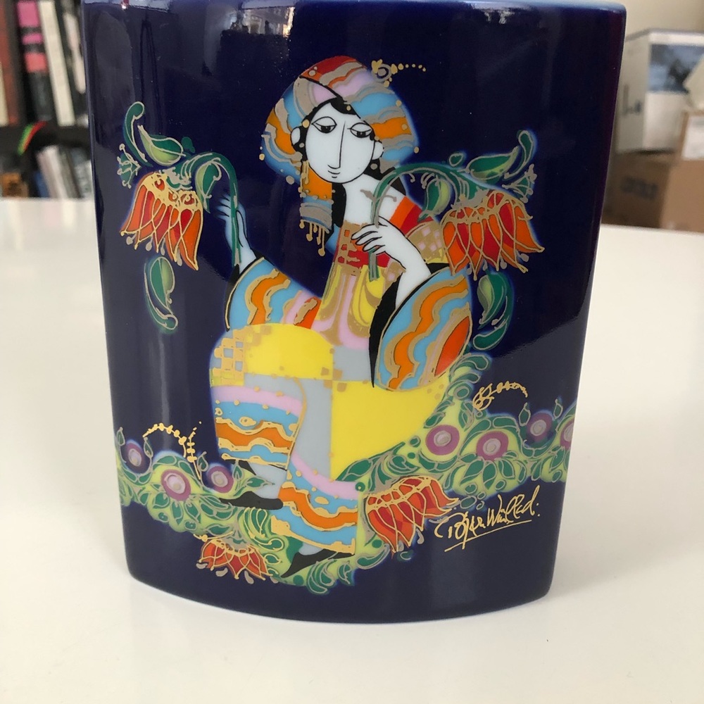 Rosenthal Rare Arabian nights short porcelain vase Bjorn Wiinblad design